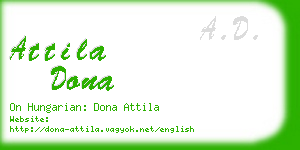 attila dona business card